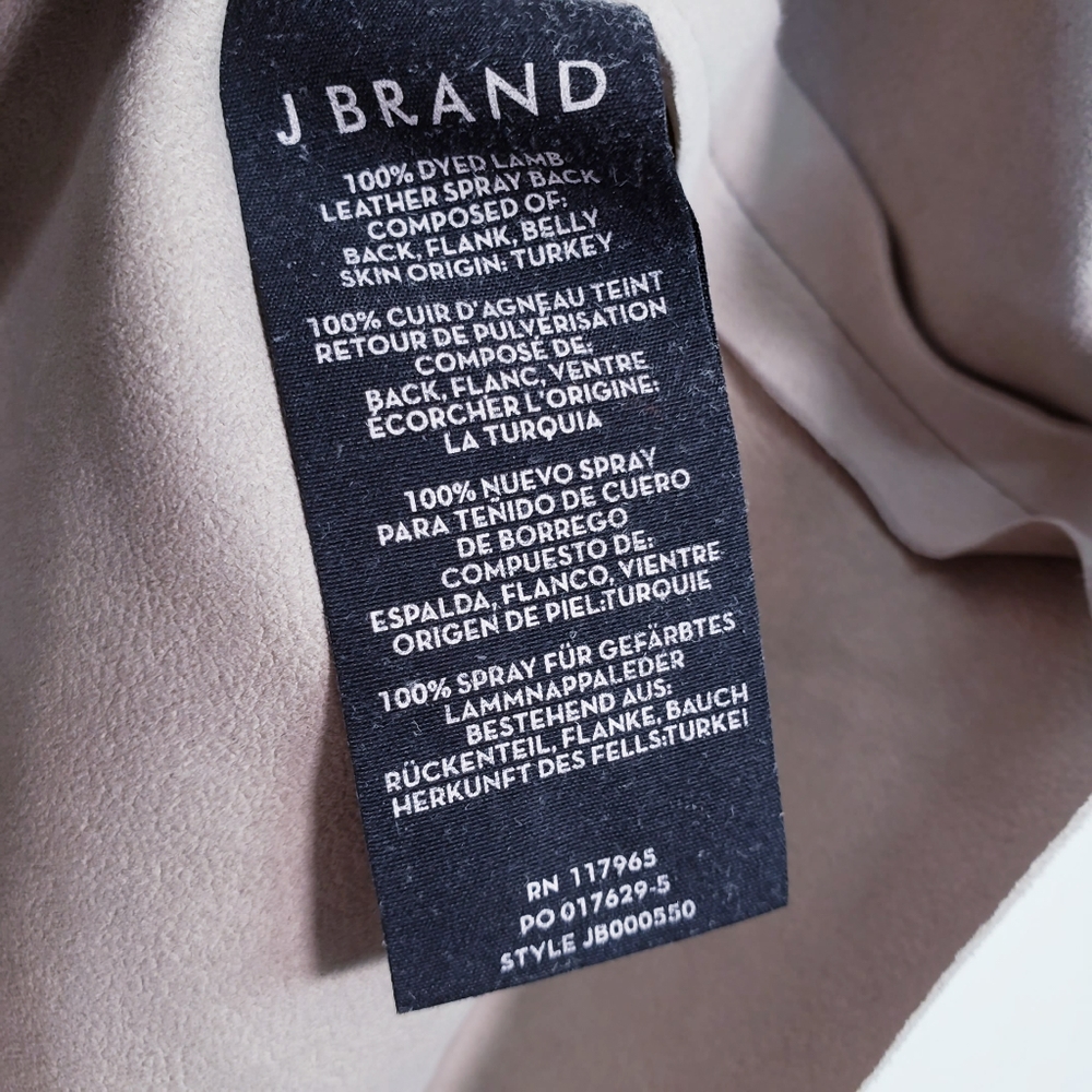 New $498 J BRAND 100% Lamb Suede Leather crop top - Picture 10 of 14